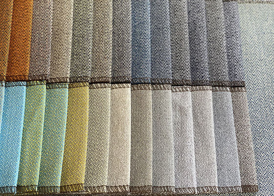 Matéria têxtil de linho tingida do poliéster da tela de matéria têxtil 240gsm da mobília
