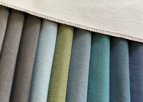 320gsm Sofa Fabric Plain Dyed Moisture de linho Wicking