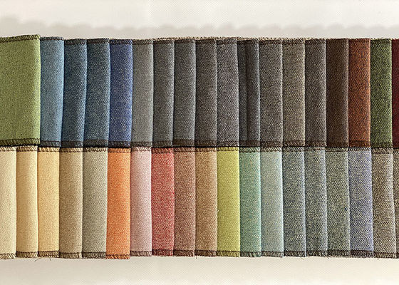O FIO TINGIU o tecido de algodão 100% de linho da tela do poliéster da tela de muitas cores para o sofá da mobília