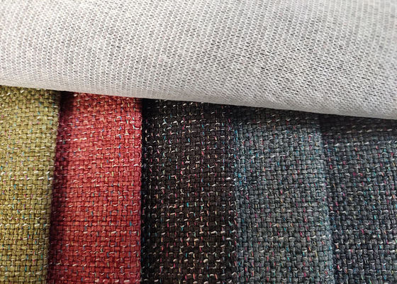 Tela 100% de Sofa Fabric Linen Plain Dyed de estofamento do poliéster