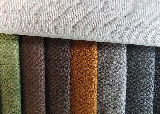 Chenille Sofa Linen Weave Upholstery Fabric 370gsm fundível