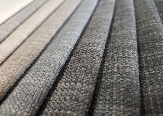 Mistura impermeável de Gray Linen Upholstery Fabric Polyester