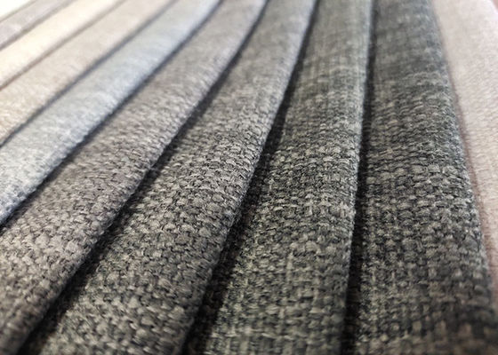 Mistura impermeável de Gray Linen Upholstery Fabric Polyester