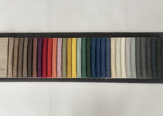 Tela de estofamento de linho lisa, poliéster colorido Sofa Fabric