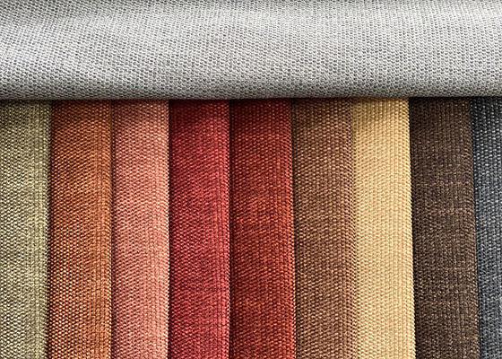 Tela 100% de Sofa Fabric Red Suede Upholstery da camurça do poliéster