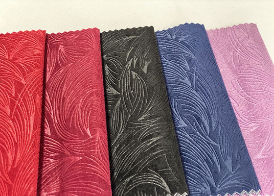 O veludo Sofa Fabric 3D do poliéster 100 gravou a tela de estofamento de veludo