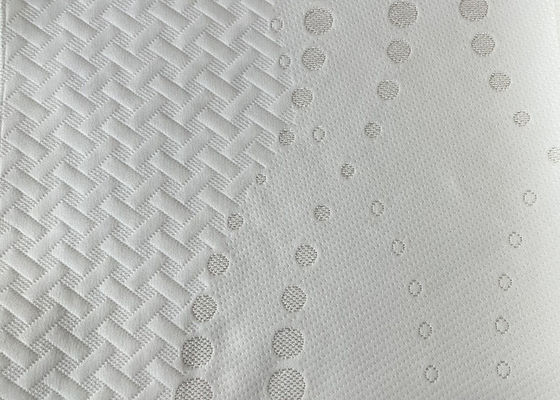 Da tela branca do jacquard do algodão do GV tela impermeável da malha dobro do poliéster