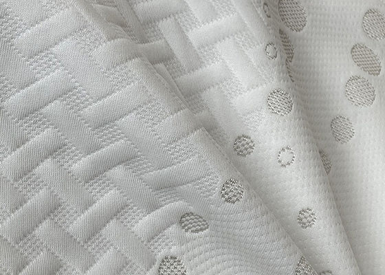 Da tela branca do jacquard do algodão do GV tela impermeável da malha dobro do poliéster