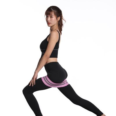 Faixas cor-de-rosa da resistência do elástico da ioga, faixa anca do laço do círculo de 8cm