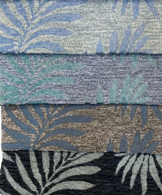 tela de estofamento azul do jacquard de 410gsm Coral Pattern Upholstery Fabric Woven