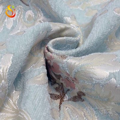 Tela amigável do jacquard de Sofa Fabric Brocade White Cotton do jacquard de Eco